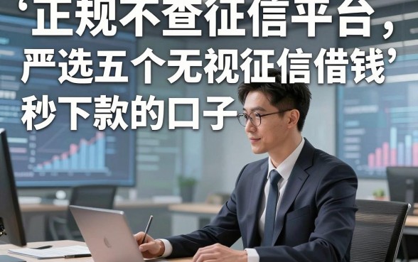正规不查征信平台，严选五个无视征信借钱秒下款的口子