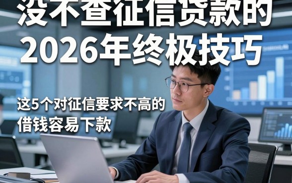 没不查征信贷款的2026年终极技巧，这5个对征信要求不高的借钱容易下款软件口碑值得信