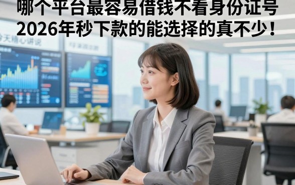哪个平台最容易借钱不看身份证号2026年秒下款的能选择的真不少！，今天精心讲说​这5个黑户借款软件！