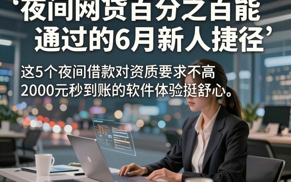 夜间网贷百分之百能通过的6月新人捷径，这5个夜间借款对资质要求不高2000元秒到账的软件体验挺舒心
