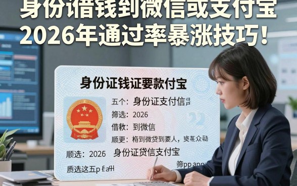 身份证借钱到微信或支付宝2026年通过率暴涨技巧！顺便筛选这五个身份证贷款到微信支付宝的app