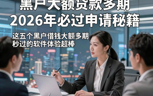 黑户大额贷款多期2026年必过申请秘籍，这五个黑户借钱大额多期秒过的软件体验超棒