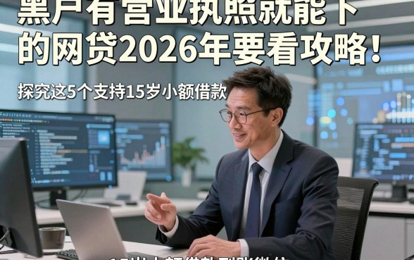 黑户有营业执照就能下的网贷2026年要看攻略！探究这5个支持15岁小额借款到账微信