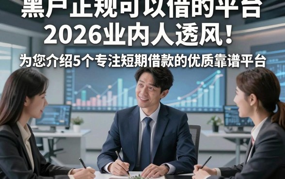 黑户正规可以借的平台2026业内人透风！为您介绍5个专注短期借款的优质靠谱平台