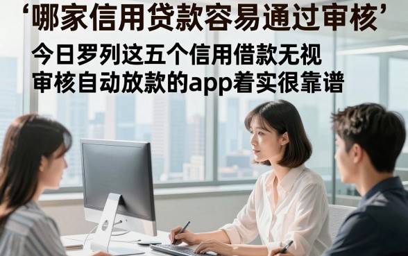 哪家信用贷款容易通过审核，今日罗列这五个信用借款无视审核自动放款的app着实很靠谱