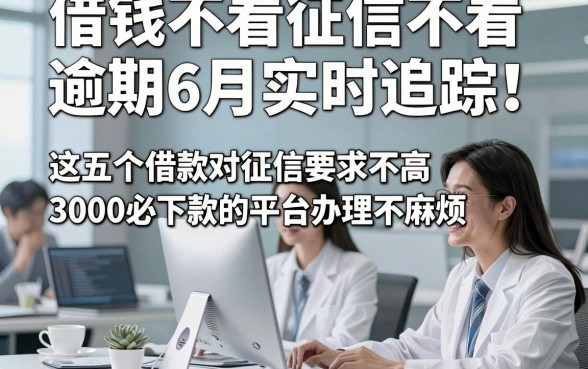 借钱不看征信不看逾期6月实时追踪！这五个借款对征信要求不高3000必下款的平台办理不麻烦
