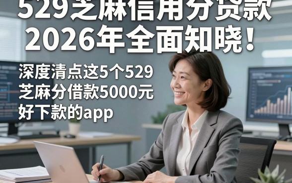 529芝麻信用分贷款2026年全面知晓！深度清点这5个529芝麻分借款5000元好下款的app