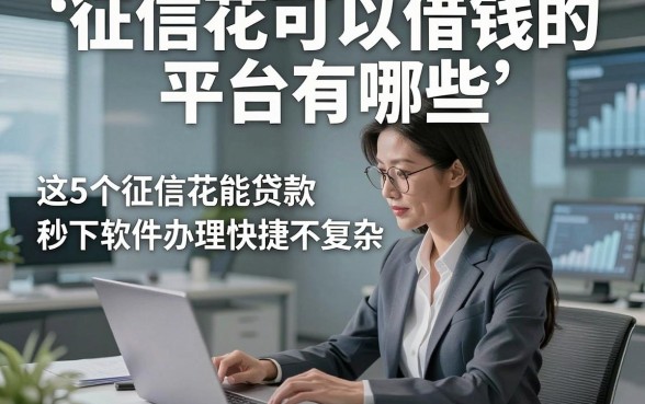 征信花可以借钱的平台有哪些，这5个征信花能贷款秒下软件办理快捷不复杂