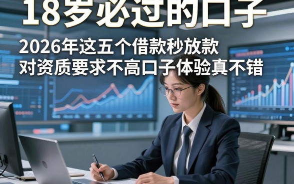 18岁必过的口子，2026年这五个借款秒放款对资质要求不高口子体验真不错