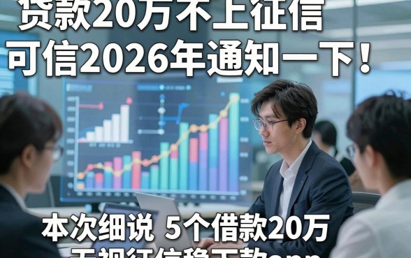 贷款20万不上征信可信2026年通知一下！本次细说5个借款20万无视征信稳下款app