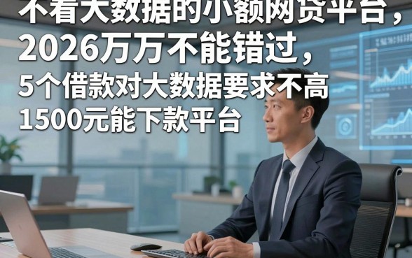 不看大数据的小额网贷平台，2026万万不能错过5个借款对大数据要求不高1500元能下款平台