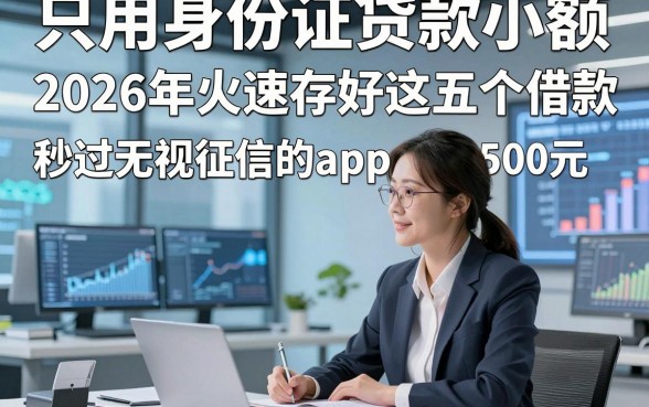 只用身份证贷款小额，2026年火速存好这五个借款500元秒过无视征信的app