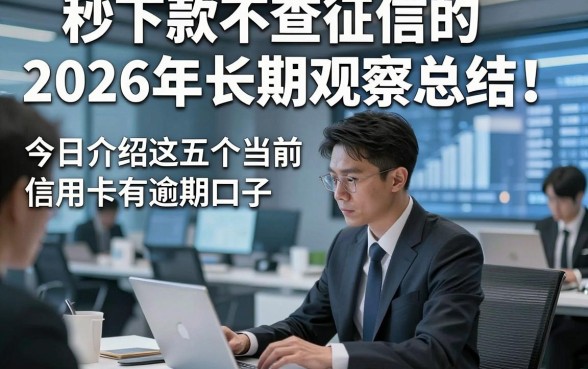 秒下款不查征信的2026年长期观察总结！今日介绍这五个当前信用卡有逾期口子