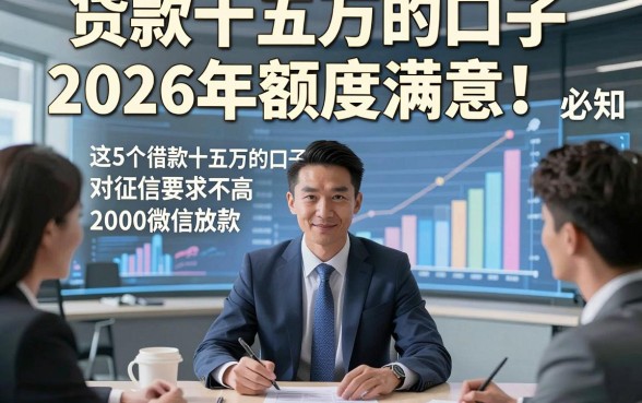 贷款十五万的口子2026年额度满意！必知​这5个借款十五万的口子对征信要求不高2000微信放款