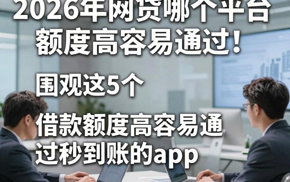 2026年网贷哪个平台额度高容易通过！围观这5个​借款额度高容易通过秒到账的app
