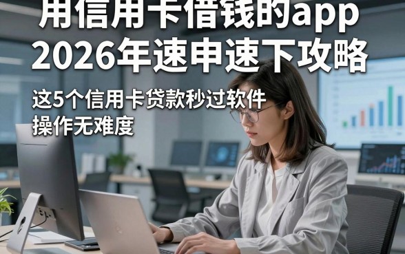 用信用卡借钱的app2026年速申速下攻略，这5个信用卡贷款秒过软件操作无难度