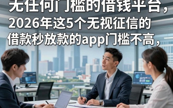 无任何门槛的借钱平台，2026年这5个无视征信的借款秒放款的app门槛不高