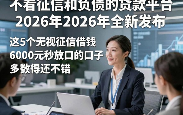 不看征信和负债的贷款平台2026年2026年全新发布，这5个无视征信借钱6000元秒放口的口子多数人觉得还不错