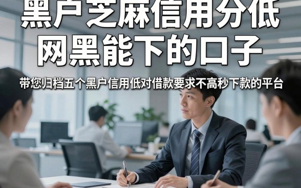 黑户芝麻信用分低 网黑能下的口子，带您归档五个黑户信用低对借款要求不高秒下款的平台