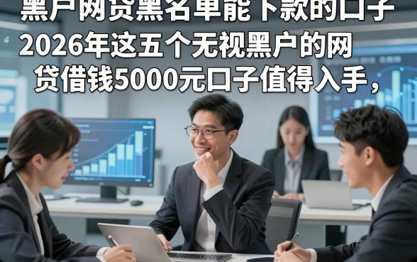 黑户网贷黑名单能下款的口子，2026年这五个无视黑户的网贷借钱5000元口子值得入手