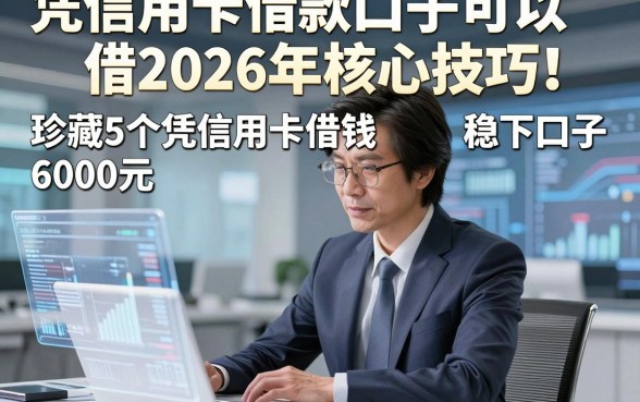 凭信用卡借款口子可以借2026年核心技巧！珍藏5个凭信用卡借钱6000元稳下口子