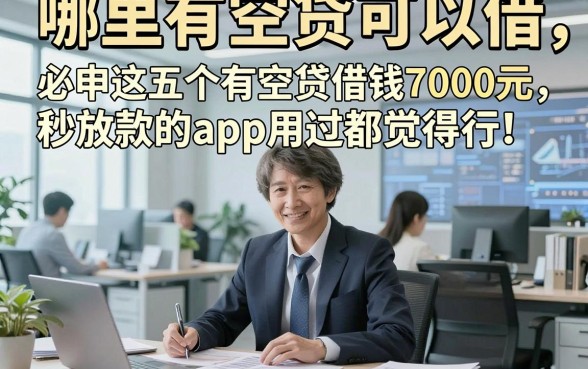 哪里有空贷可以借，必申这五个有空贷借钱7000元秒放款的app用过都觉得行