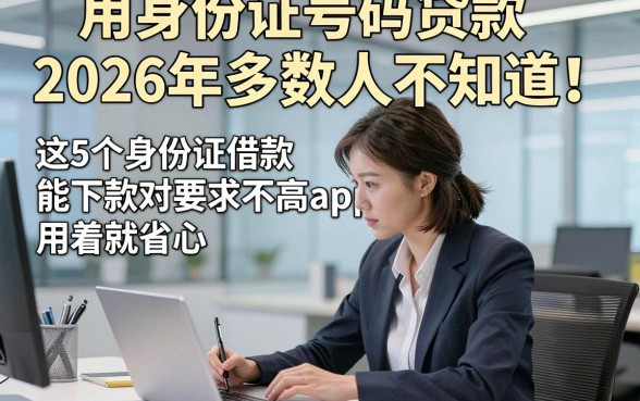 用身份证号码贷款2026年多数人不知道！这5个身份证借款能下款对要求不高app用着就省心