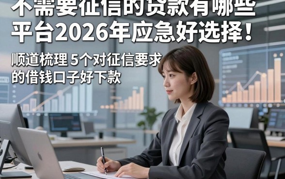 不需要征信的贷款有哪些平台2026年应急好选择！顺道梳理5个对征信要求不高的借钱口子好下款