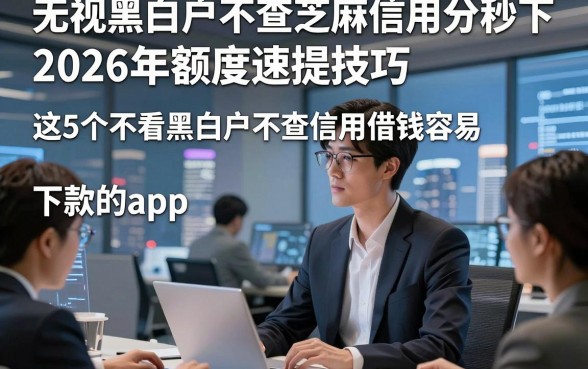 无视黑白户不查芝麻信用分秒下，2026年额度速提技巧这5个不看黑白户不查信用借钱容易下款的app