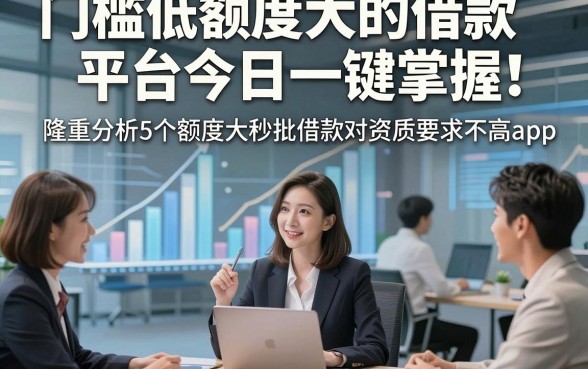 门槛低额度大的借款平台今日一键掌握！隆重分析5个额度大秒批借款对资质要求不高app