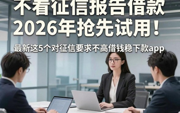 不看征信报告借款2026年抢先试用！最新这5个对征信要求不高借钱稳下款app