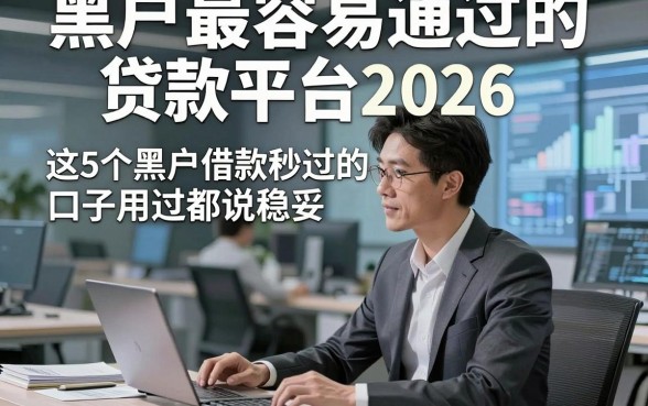 黑户最容易通过的贷款平台2026，这5个黑户借款秒过的口子用过都说稳妥