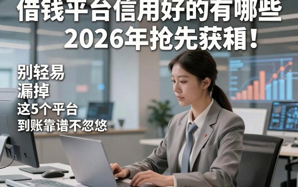 借钱平台信用好的有哪些2026年抢先获知！别轻易漏掉这5个平台到账靠谱不忽悠​