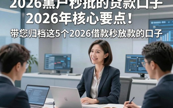 2026黑户秒批的贷款口子2026年核心要点!带您归档这5个2026借款秒放款的口子