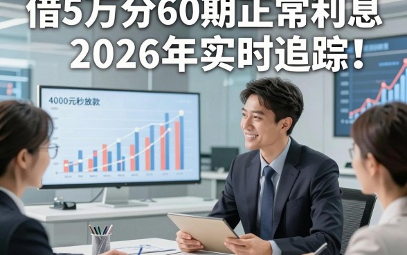 借5万分60期正常利息2026年实时追踪！顺道总结5个贷款5万分60期正常利息的平台4000元秒放款