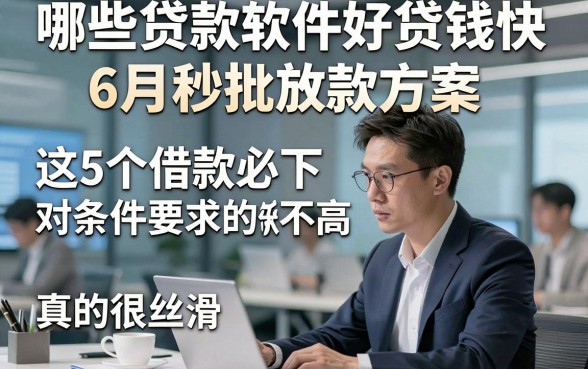 哪些贷款软件好贷钱快6月秒批放款方案，这5个借款必下对条件要求不高的软件真的很丝滑