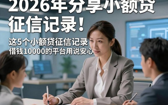 2026年分享小额贷 征信记录！这5个小额贷征信记录借钱10000的平台用过都说安心