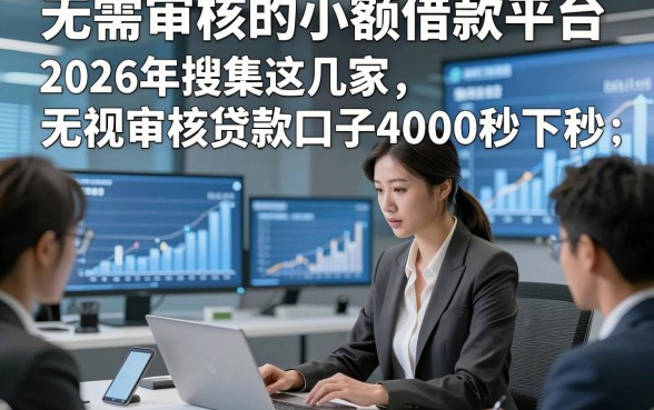 无需审核的小额借款平台，2026年搜集这几家无视审核贷款口子4000秒下款