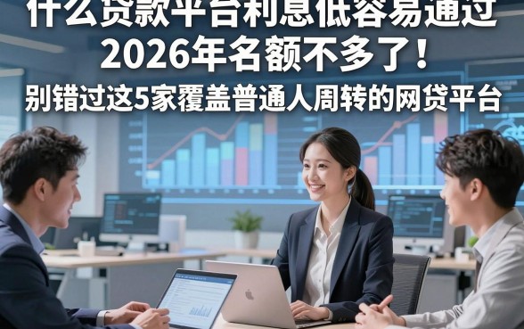 什么贷款平台利息低容易通过2026年名额不多了！别错过这5家覆盖普通人周转的网贷平台