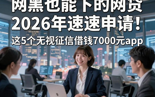网黑也能下的网贷2026年速速申请！揭秘​这5个无视征信借钱7000元app