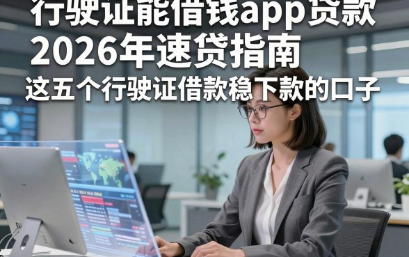 行驶证能借钱app贷款，2026年速贷指南这五个行驶证借款稳下款的口子