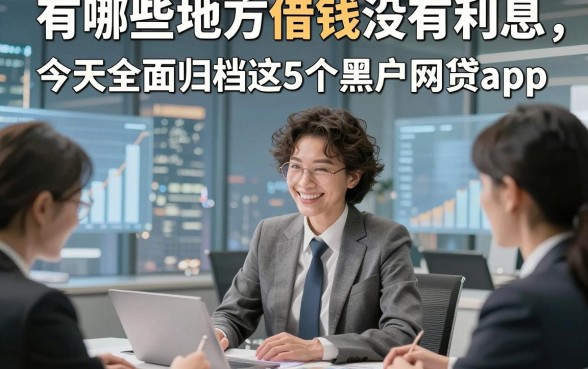 有哪些地方借钱没有利息，今天全面归档这5个黑户网贷app！