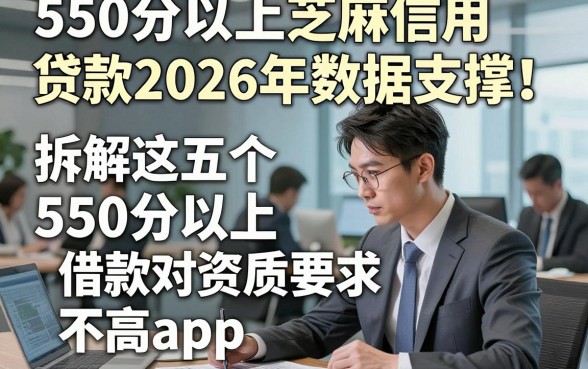 550分以上芝麻信用贷款2026年数据支撑！拆解这五个550分以上借款对资质要求不高app
