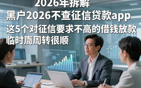 2026年拆解​黑户2026不查征信贷款app，这5个对征信要求不高的借钱直接放款app临时周转很顺