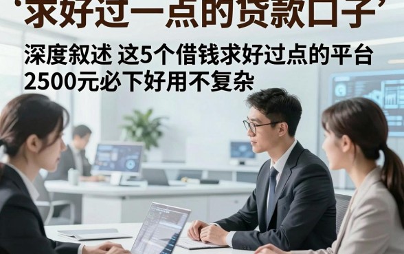 求好过一点的贷款口子，深度叙述这5个借钱求好过点的平台2500元必下好用不复杂