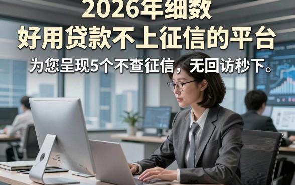 2026年细数​好用贷款不上征信的平台，为您呈现5个不查征信无回访秒下