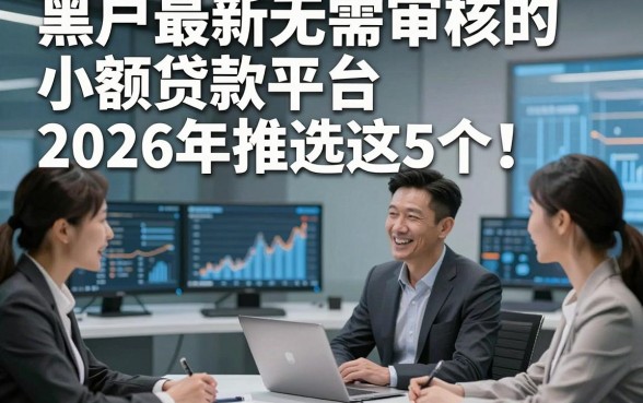 黑户最新无需审核的小额贷款平台2026年推选这5个！为您精选了这几个！