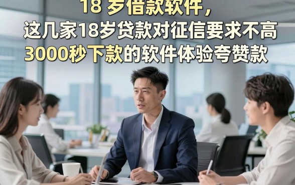 18 岁借款软件，细数​这几家18岁贷款对征信要求不高3000秒下款的软件体验夸赞款