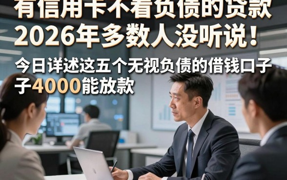 有信用卡不看负债的贷款2026年多数人没听说！今日详述这五个无视负债的借钱口子4000能放款