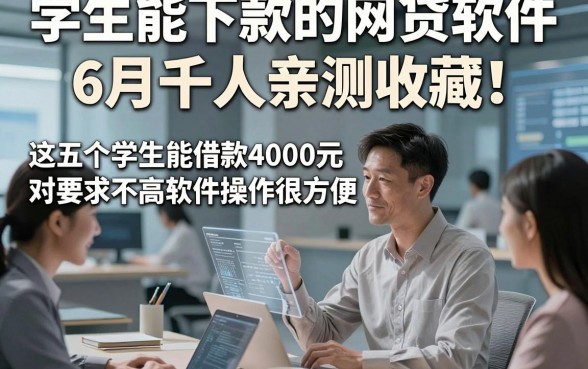 学生能下款的网贷软件6月千人亲测收藏！这五个学生能借款4000元对要求不高软件操作很方便